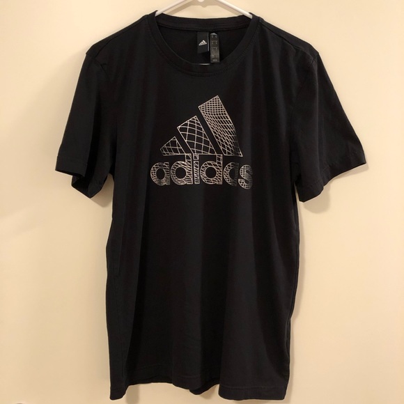 black and silver adidas shirt